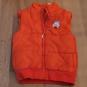 Kids Paul Frank Target Puffer‎ Vest Hockey Graphic Orange 4T